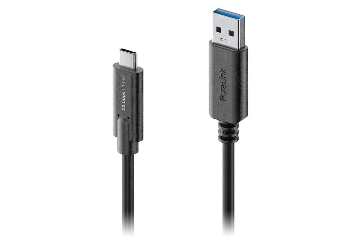PureLink USB-C auf USB-A Kabel (0,5 m / schwarz)