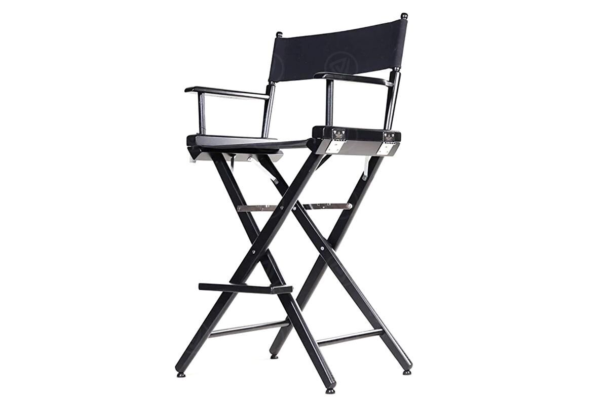 Filmcraft Pro Series Director Chair TALL black - BLACK canvas