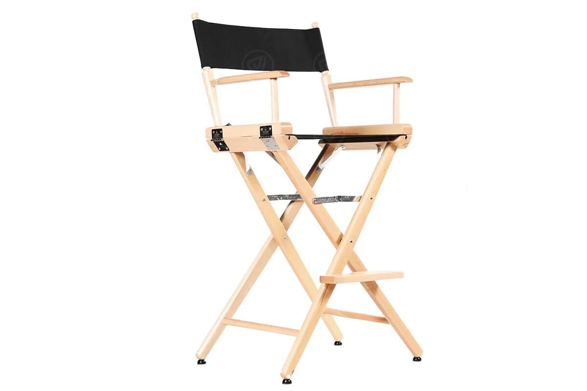 Filmcraft Pro Series Director Chair TALL natural - BLACK canvas