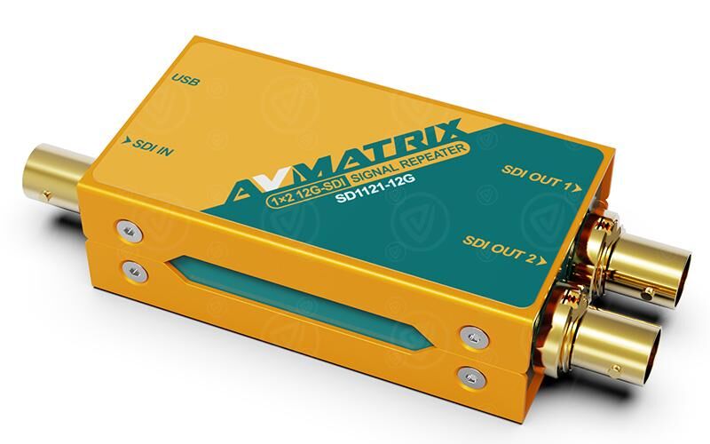 AVMATRIX SD1121-12G 1x2 12G-SDI Signal Repeater