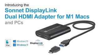 Sonnet DisplayLink Dual HDMI Adapter for M1 Macs