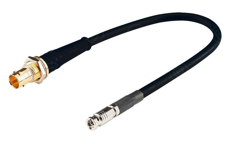 Sommer Cable Adapterkabel Micro BNC (m) auf BNC (f), Länge: 50 cm, Farbe: Schwarz - für Blackmagic Video Assist 5" 12G HDR