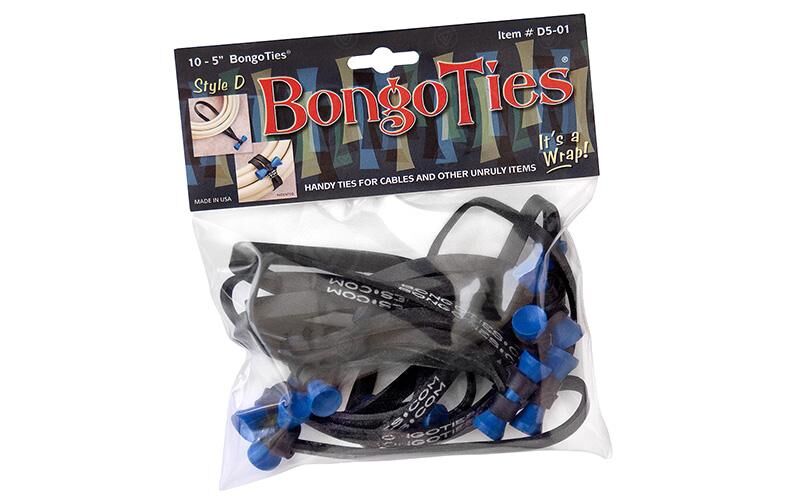 BongoTies Style D, blau/schwarz (10 Stück)