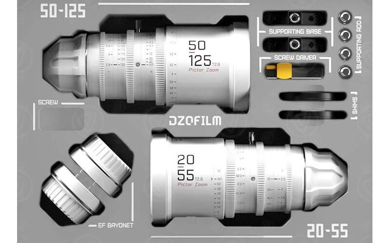 DZOFILM Pictor Zoom Bundle 20-55 & 50-125 mm White - PL/EF