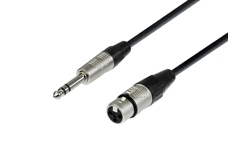 Audio-Adapterkabel 6,3 mm Klinke auf XLR 3-polig (f), 5 m