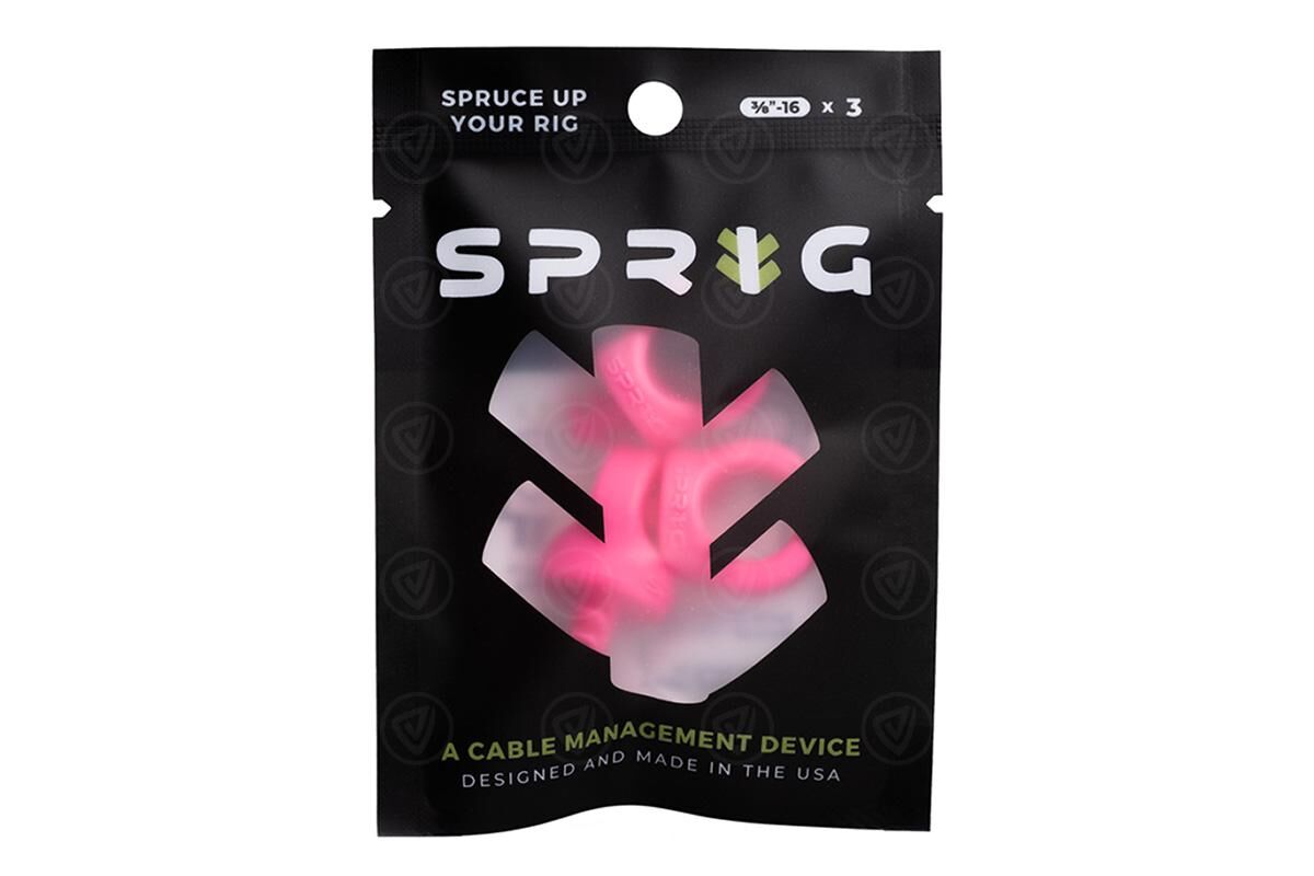 Sprig 3/8”-16 flexible Kabelhalterung mit 13,5 mm Öffnung, 3 Stück (Rosa)