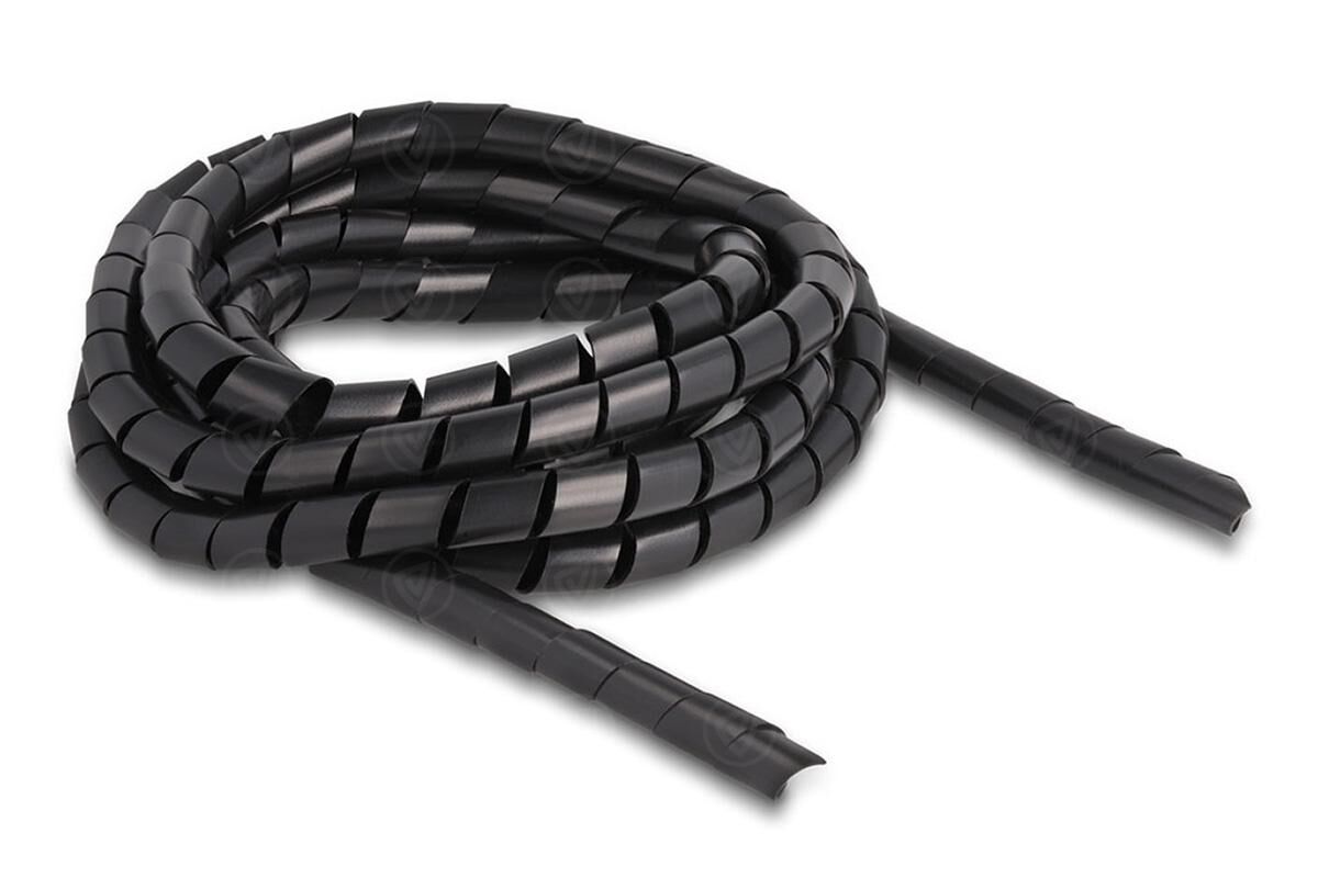 Delock Spiralschlauch flexibel 2 m x 12 mm schwarz