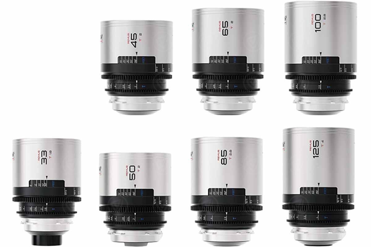 Blazar Remus 1.5x Anamorphic 33 / 45 / 50 / 65 / 85 / 100 / 125 mm 7 Lens Full Set - PL - Silver Flare