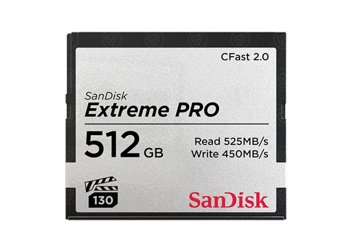 SanDisk CFast 2.0 Extreme Pro 512 GB 525 MB/s - Demoware