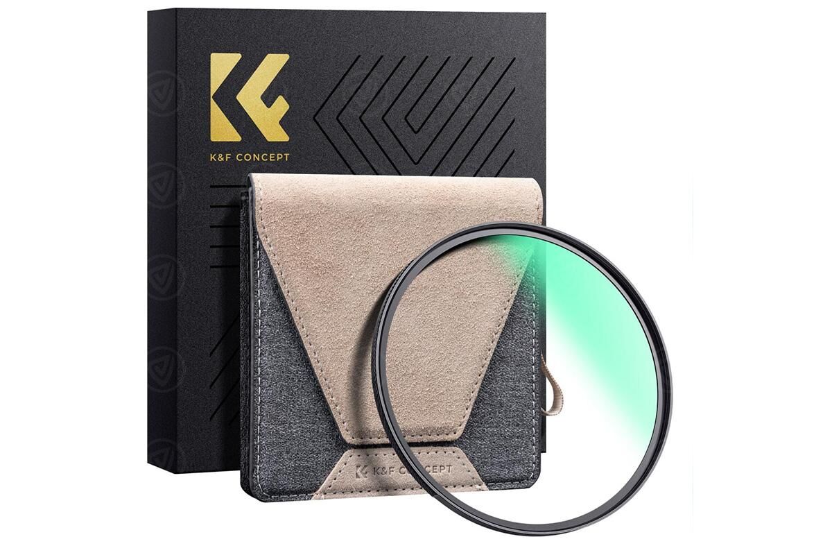 K&F Concept 67 mm MCUV Filter, HD Ultra-Thin Brass Frame, 36-Layer Anti-Reflection Green Film