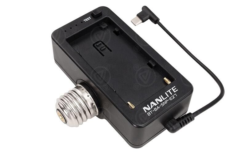 NANLITE Battery Adapter with E27 BT-BA-SNP-E27