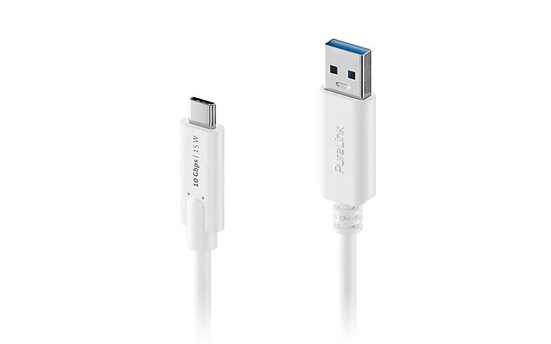 PureLink USB-C auf USB-A Kabel (1,00 m / weiß)