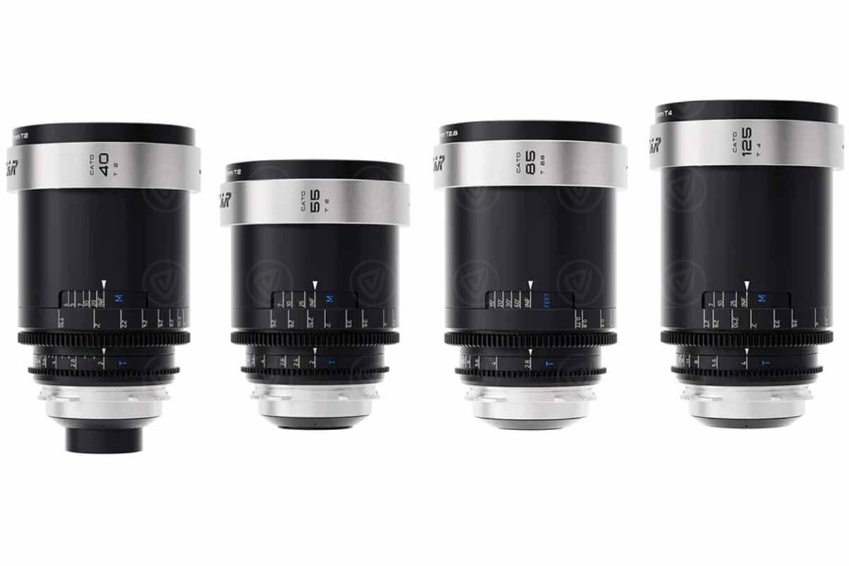 Blazar Cato 2x Full Frame Anamorphic 40 / 55 / 85 / 125 mm 4 Lens Set - PL - Silver Flare