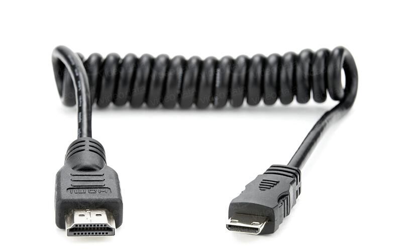 Atomos Mini HDMI auf HDMI Spiralkabel, 30-45 cm