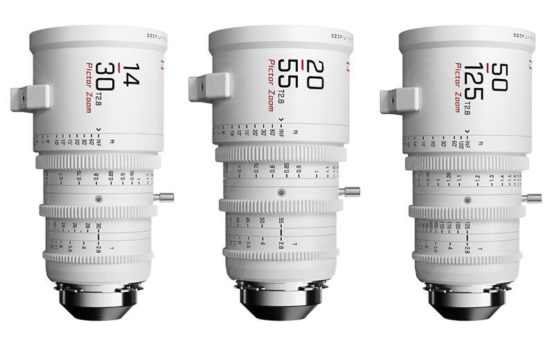 DZOFILM Pictor Zoom 3-Lens Kit (14-30/20-55/50-125) White - PL/EF
