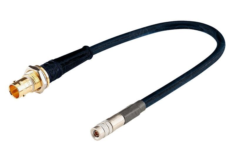 Sommer Cable Adapterkabel DIN 1.0/2.3 (m) auf BNC (f), Länge: 20 cm, Farbe: Schwarz
