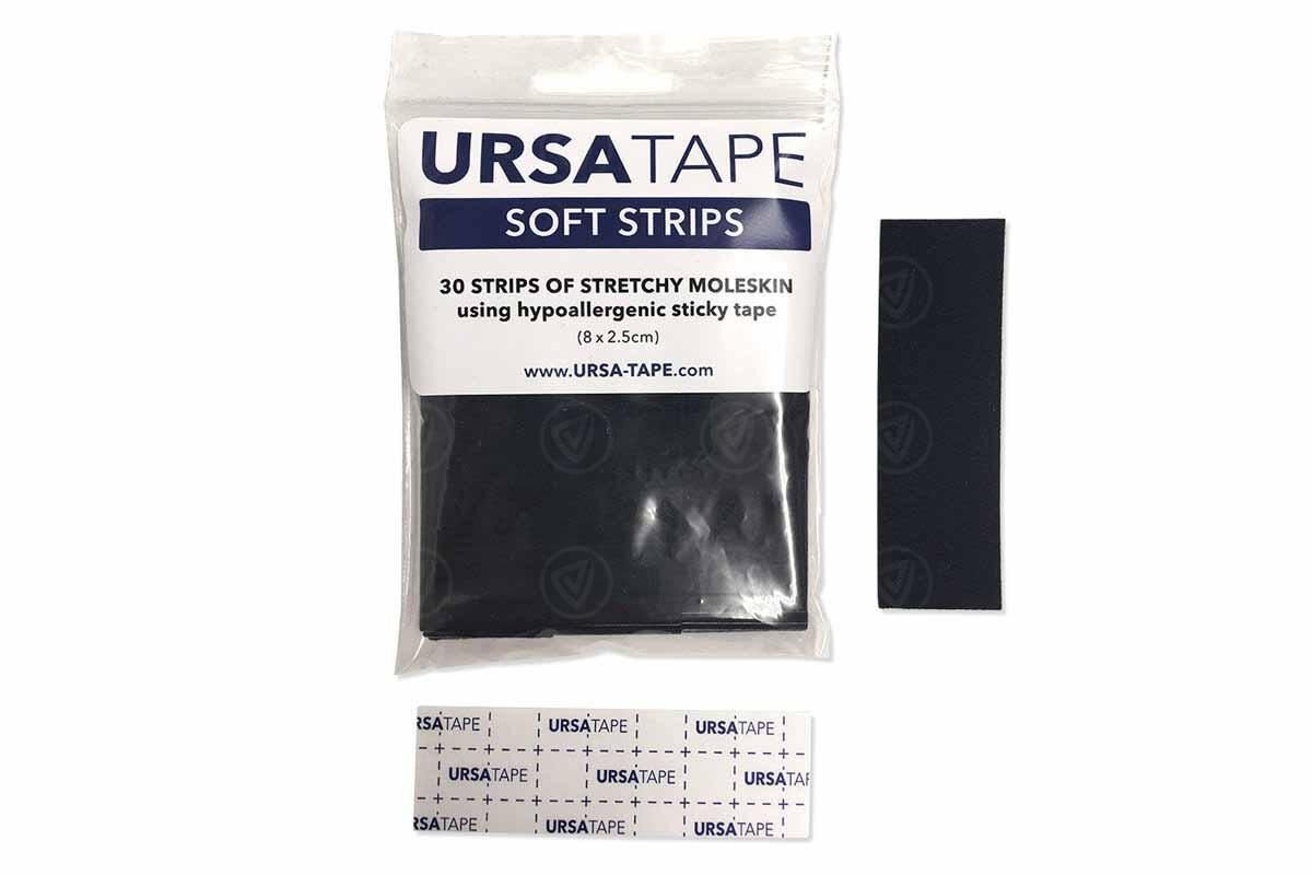 Ursa Straps Tape 30 x Small Soft Strips BLACK Moleskin