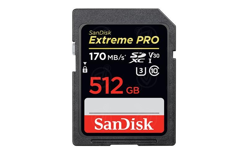SanDisk Extreme Pro SDXC V30 512 GB 170 MB/s