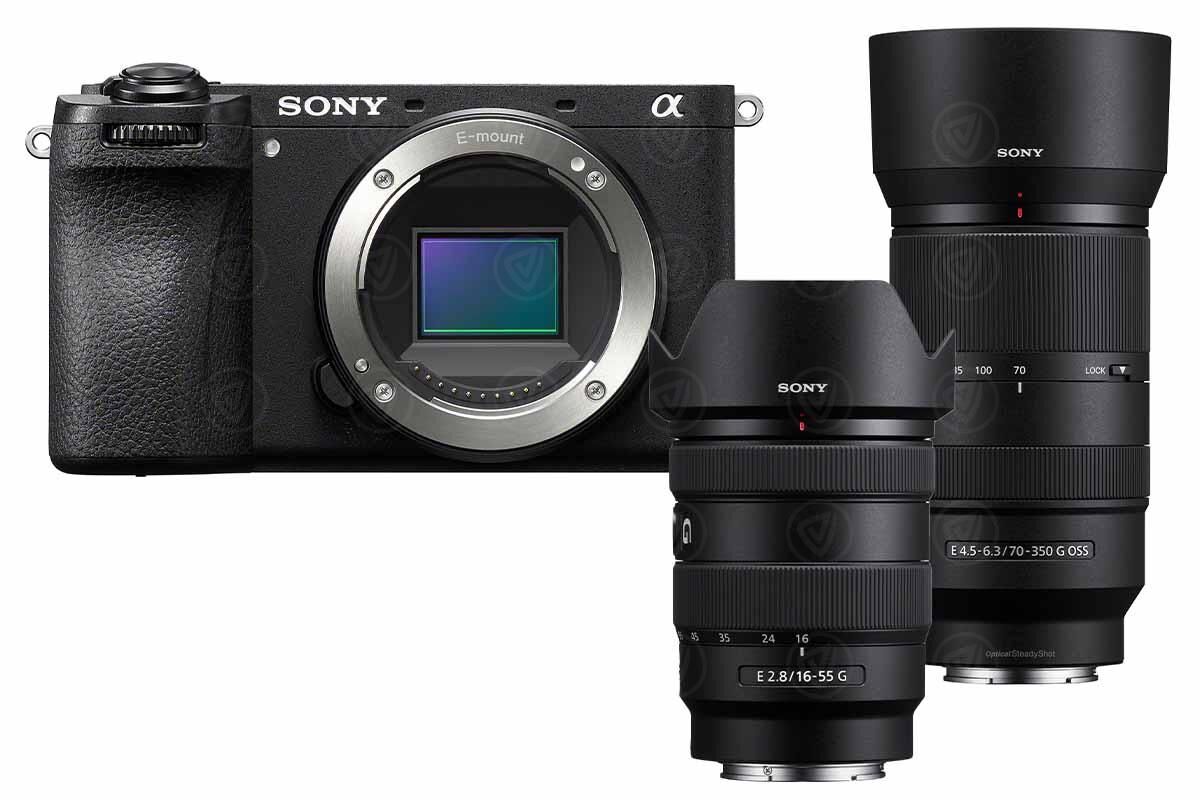 Sony Alpha ILCE-6700 Body + Sony SEL 2,8/16-55 mm G + Sony SEL 4,5-6,3/70-350 mm G OSS