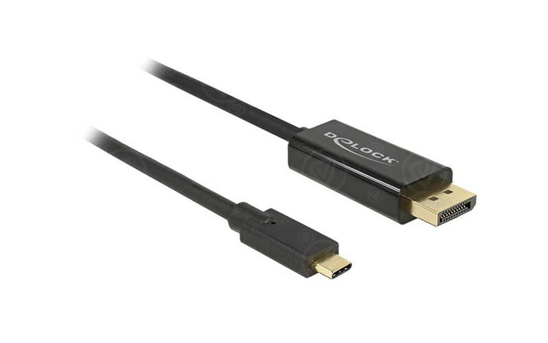 Delock USB Type-C auf Displayport 1 m schwarz