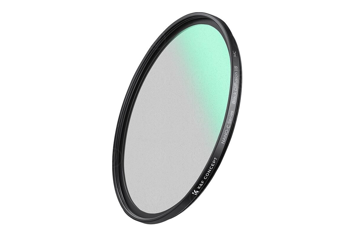 K&F Concept 72 mm C Series Black Mist Filter 1/8, Ultra-thin multilayer Green Coating